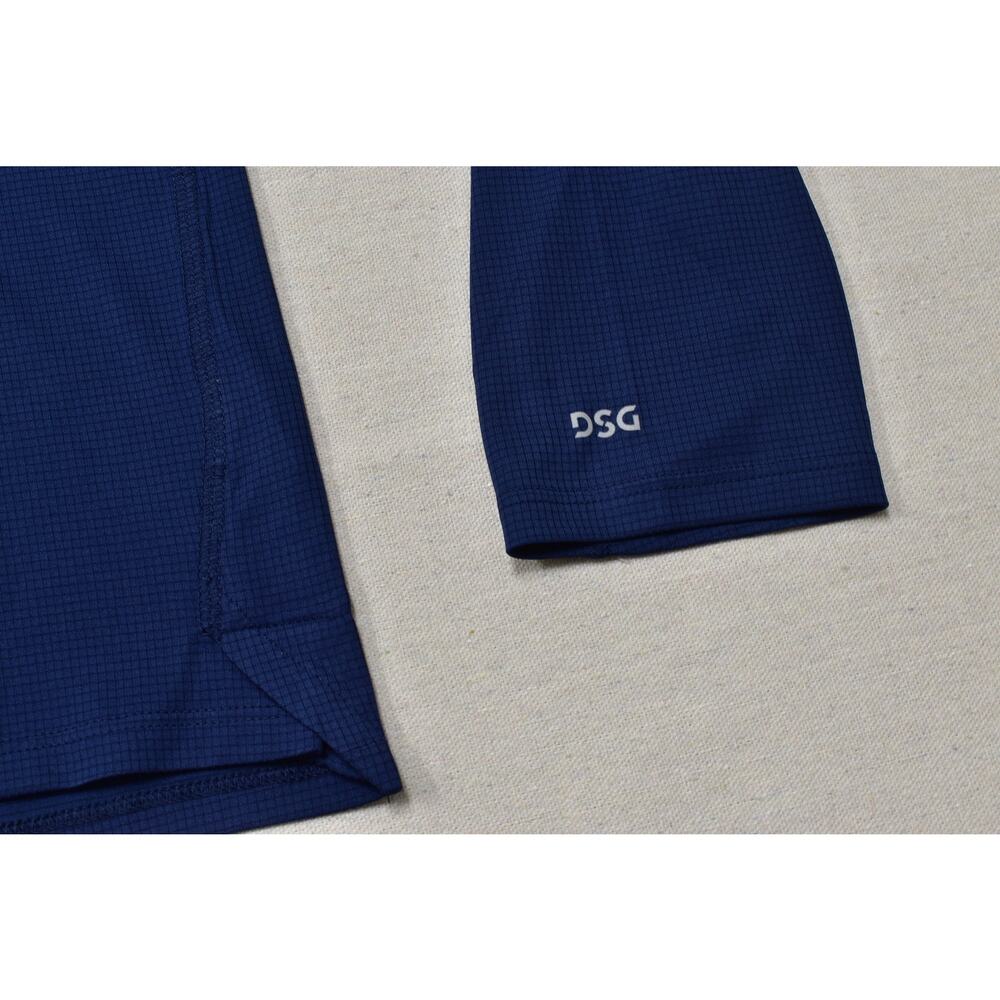 DSG Men's Stride Long Sleeve Run Tee Regular Size L University Navy Blue NEW - Picture 7 of 8